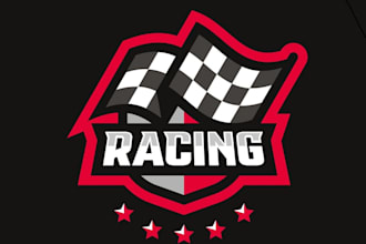 design custom car racing, garage and speed logo