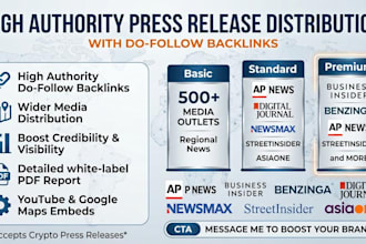 press release distribution on yahoo finance backlink to top tier media