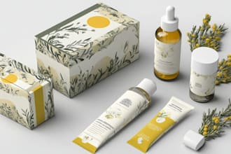 design creative box, pouch and label packaging design