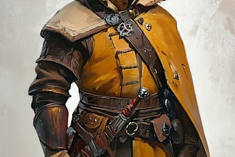 fantasy dnd character illustration