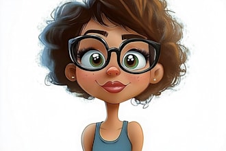 sketch cartoon characters and comic art