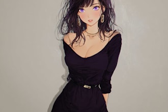 anime art character illustration oc, pfp, fanart