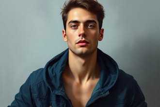 create realistic digital portrait illustration