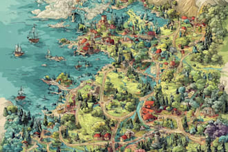 create professional custom illustrated map design