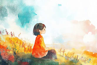 create magical children storybook art illustration