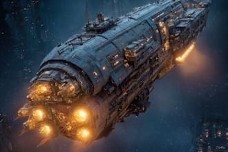 sci fi art and spaceship design