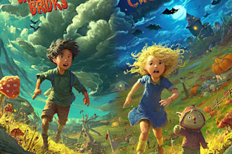 design cartoon book covers and character artwork