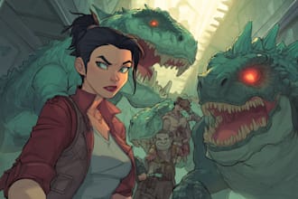 comic book illustration with comic book illustrator