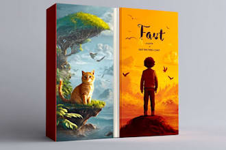 create magical children book cover illustration