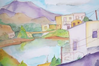 watercolor portrait painting, photo to watercolor portrait
