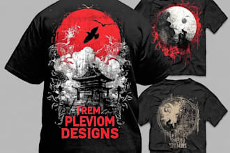 design anime t shirt illustration with cool style
