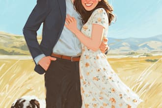 make couple portrait illustration