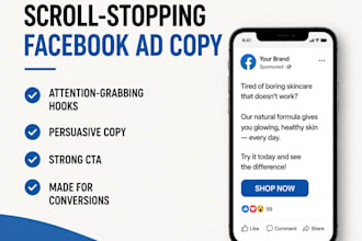 write high converting facebook ads copy for ecommerce brands