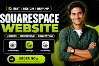 edit squarespace website, build, edit, revamp squarespace website design