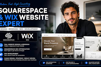 redesign squarespace, build squarespace seo, squarespace wix website development