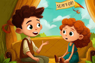 draw custom childrens book illustration