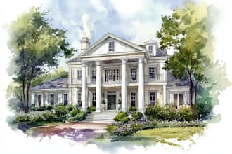 turn your home into watercolor painting