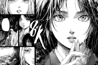 draw professional manga comic pages and anime art