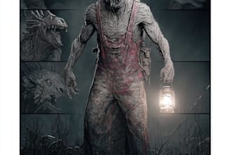 create creepy monster character illustration