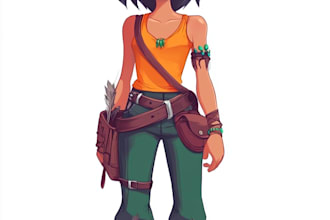 draw 2d game character or 2d character