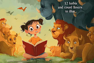 children book illustrations and children book cover