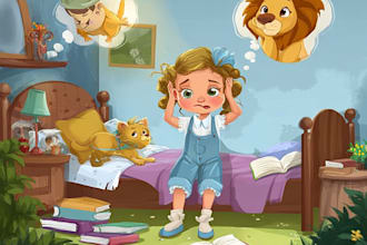 children book illustrations and children book cover
