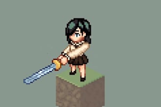do 2d pixel art sprite animation, 2d pixel game asset animation for your game