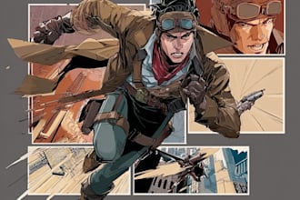 draw digital comic book custom graphic novels colored