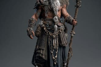design detailed fantasy game characters and concept art