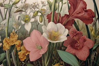 create vintage botanical illustrations for books packaging and wall art