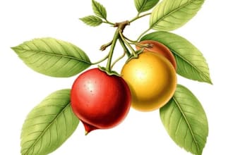 illustrate a fabulous plant fruits botanical illustration
