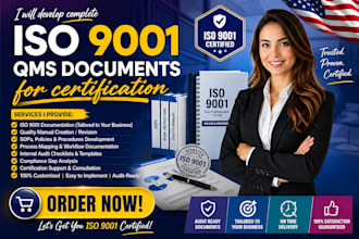 develop complete iso 9001 qms document for certification