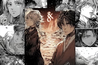 draw manga comic book pages and graphic novel art