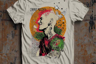 design custom car tshirt illustration