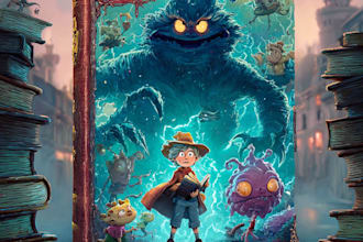 design high quality cartoon book covers with uniqe