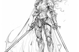 draw fantasy character sketch for you