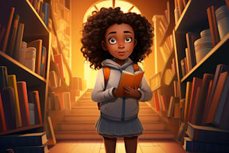 draw african american children book illustration
