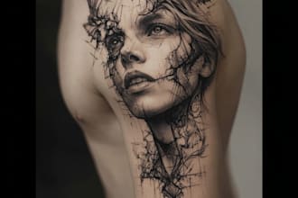 create custom grim reaper tattoo illustration