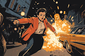 draw comic book illustration with comic book illustrator