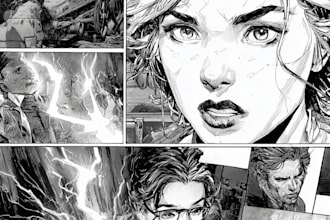 illustrate custom comic book pages and covers
