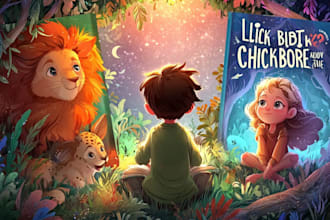 illustrate cartoon holiday book cover art