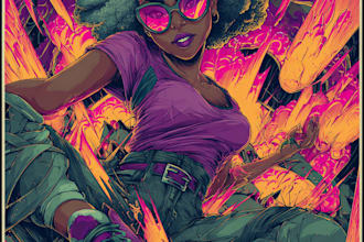 comic book illustration with comic book illustrator