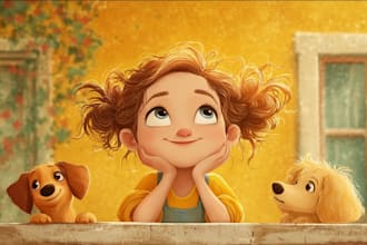 draw custom childrens book illustration