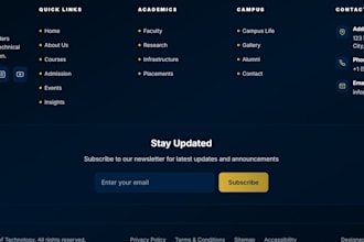 develop a premium and amazing website for your college