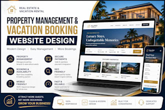 design real estate property management and vacation booking website