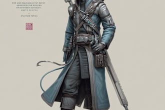 do professional sci fi character for streaming and branding