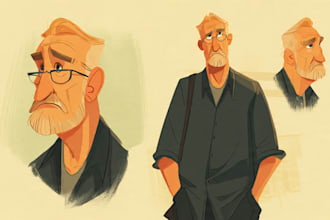 flat vector character illustration for anything