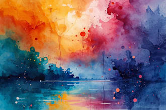 paint abstract and surreal watercolor acrylic art
