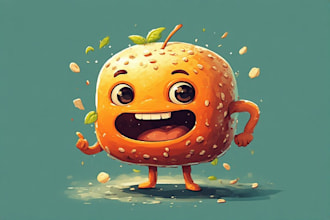 make high quality food character illustrations