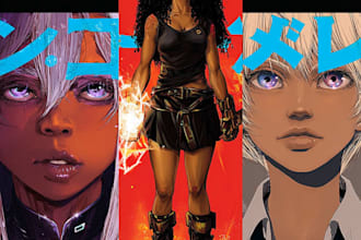create manga comic pages and graphic novel anime artwork